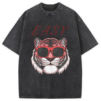Easy Pink Tiger Washed T-Shirt