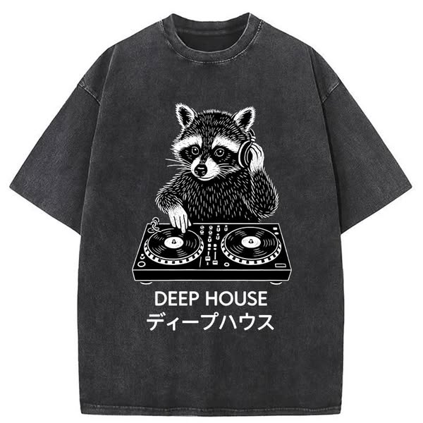 DJ Raccoon Washed T-Shirt