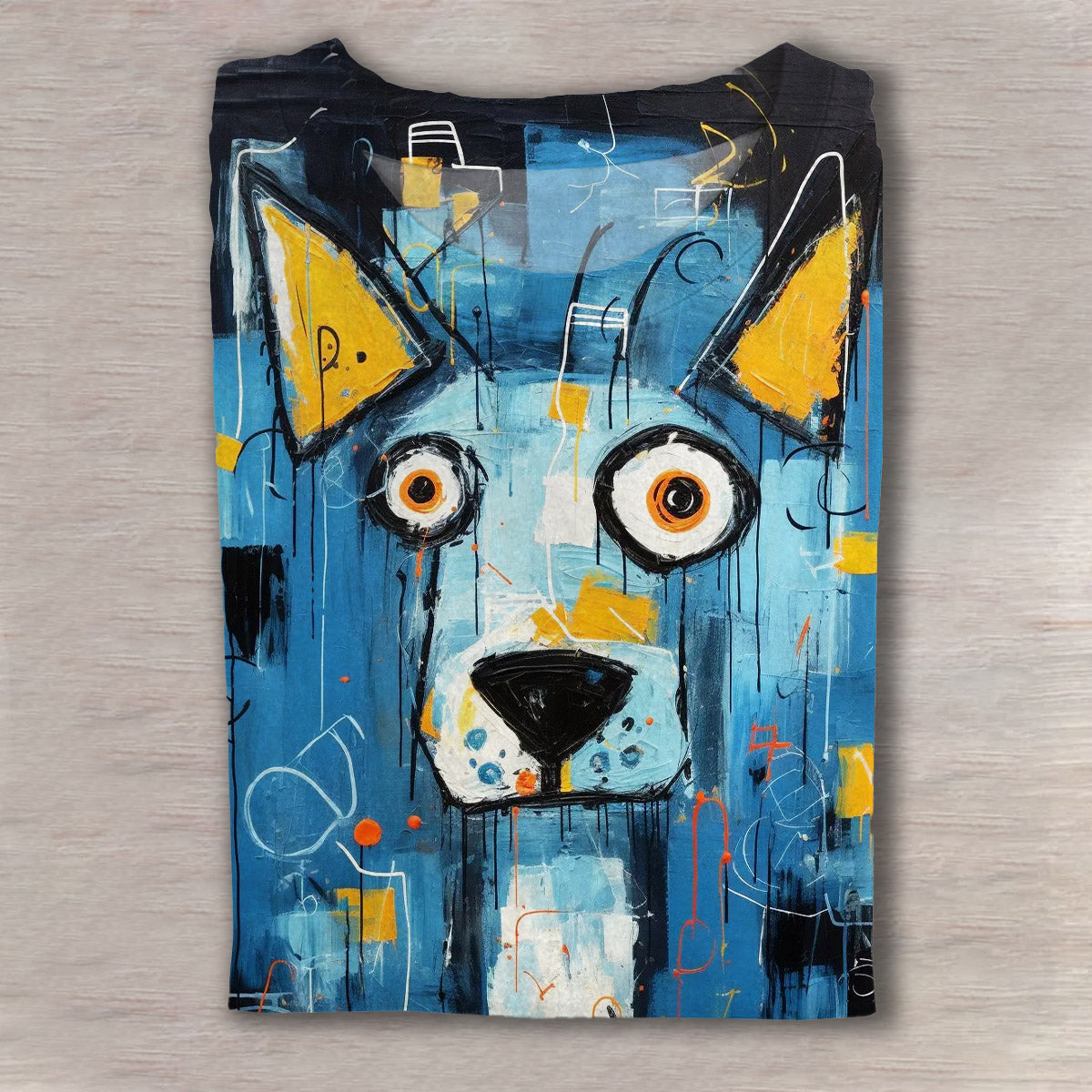 Funny Dog Art Print Casual T-shirt