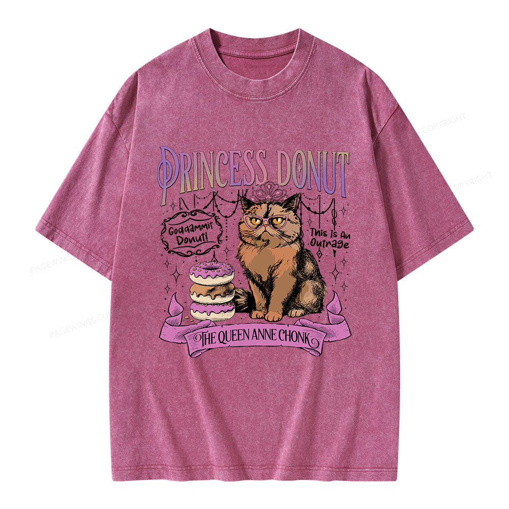 Princess Donut Unisex Washed T-shirt