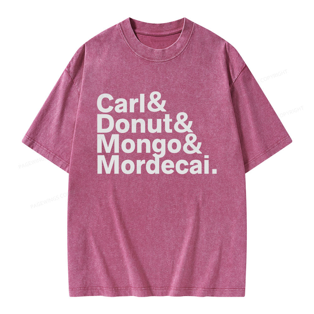 Donut Mongo Mordecai Unisex Washed T-shirt