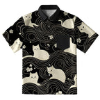 Mysterious Cat Button-up Shirt