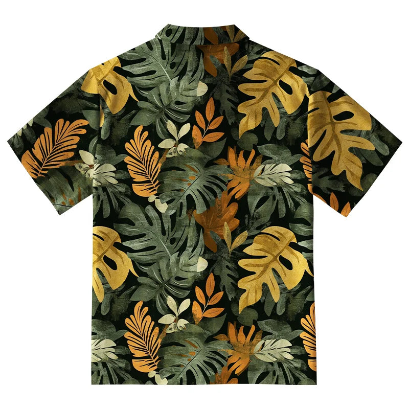 Tropical Leaf Frenzy Aloha Hawaiian Shirt