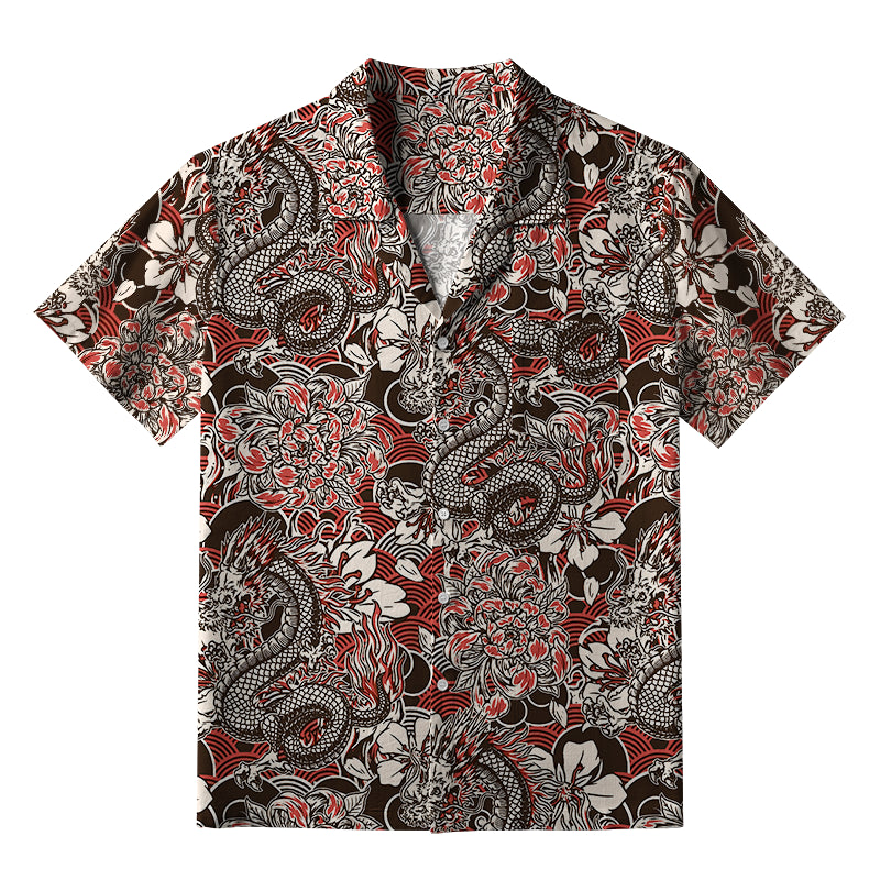 Japanese Retro Dragon Hawaiian Shirt