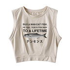 Funny To A Lifetime Sleeveless Crop Top
