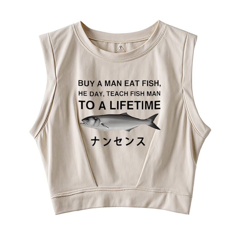 Funny To A Lifetime Sleeveless Crop Top