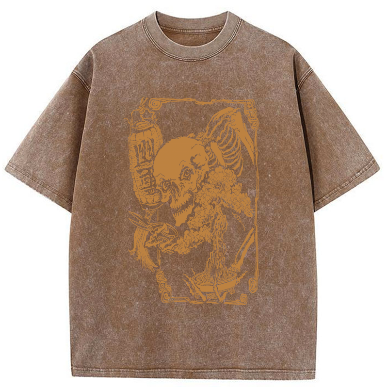 Bonsai Enthusiast Skeleton Washed T-Shirt