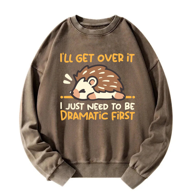 Dramatic Hedgehog Washed Sweatshirt