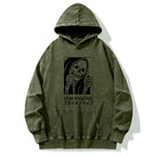 Stay Positive Skeleton Washed Hoodie
