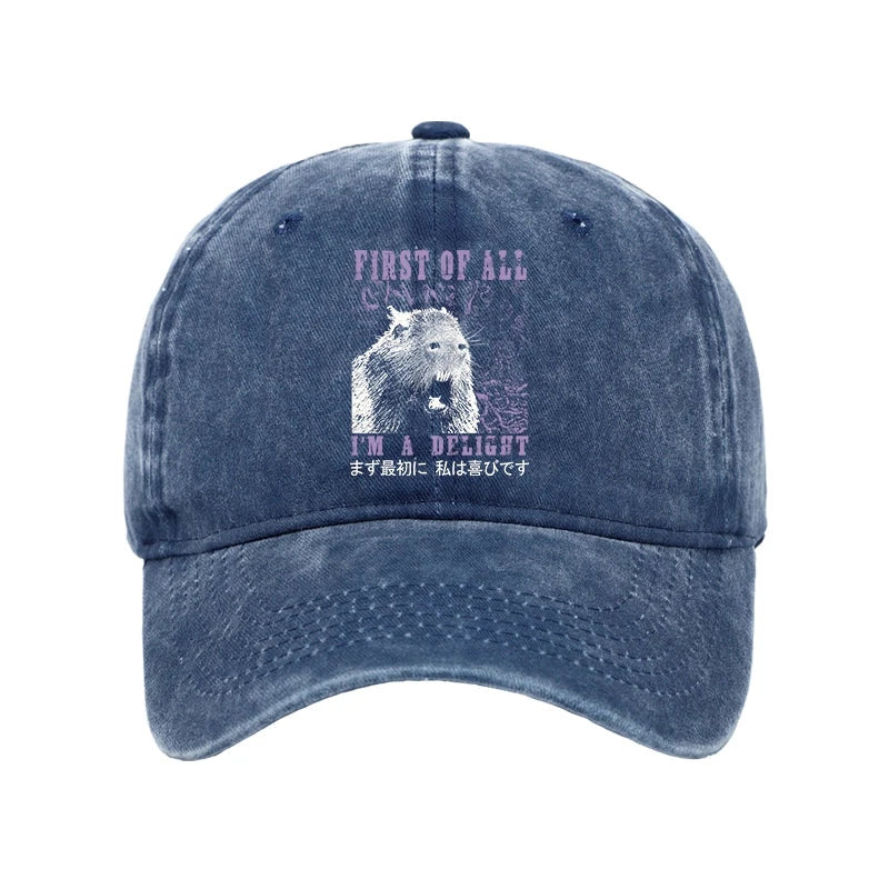 First Of All I'm A Delight Washed Cap