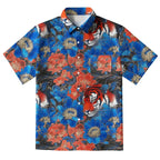 Tiger Among Flowers Button-up Shirt