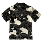 Mysterious Cat Aloha Hawaiian Shirt