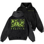 Drum & Bass Vintage Washed Cotton Back Art Hoodie