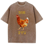 I'm Just A Passing Chicken Washed T-Shirt