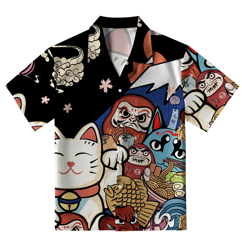 Traditional Japanese Elements Aloha Hawaiian Shirt