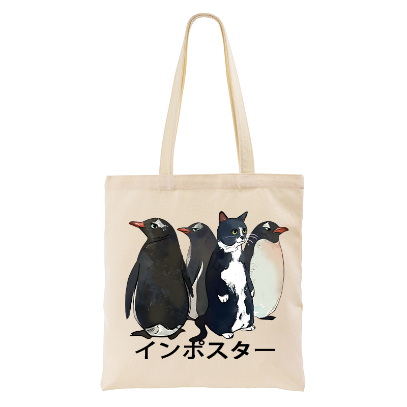 Imposter Among Penguins Tote Bag