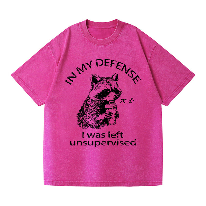 Left Unsupervised Raccoon Washed T-Shirt