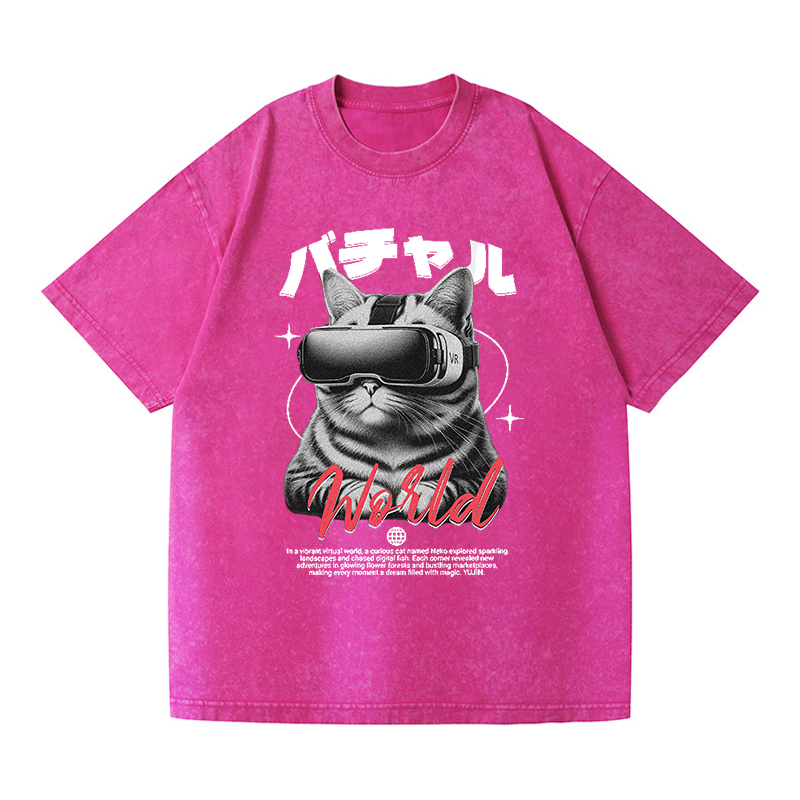 VR Cat Washed T-Shirt