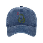 Woodblock Print Frog Washed Cap