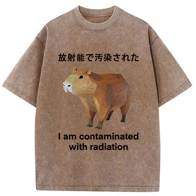 Capybara Contaminated By Radiation Washed T-Shirt
