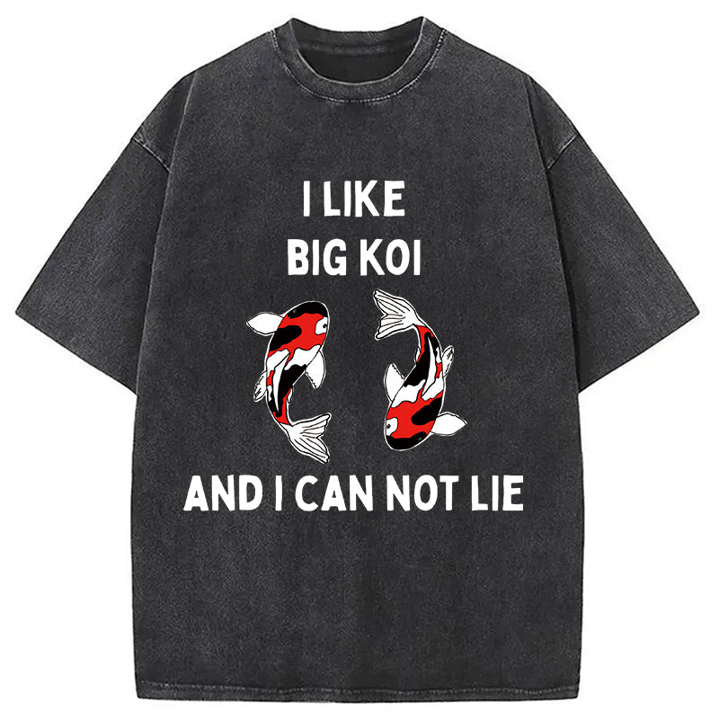 Vintage Koi Fish I Like Big Koi Washed T-Shirt