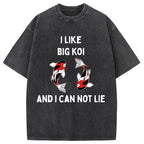 Vintage Koi Fish I Like Big Koi Washed T-Shirt