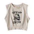 Life Is Soup I Am Fork Sleeveless Crop Top