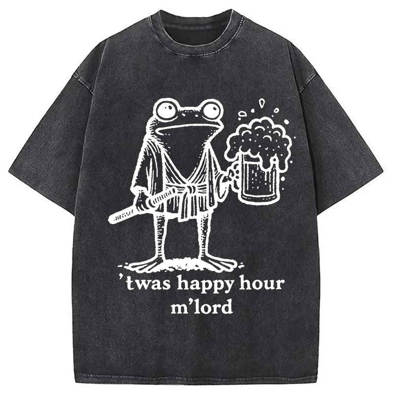 Happy Hour Frog Washed T-Shirt