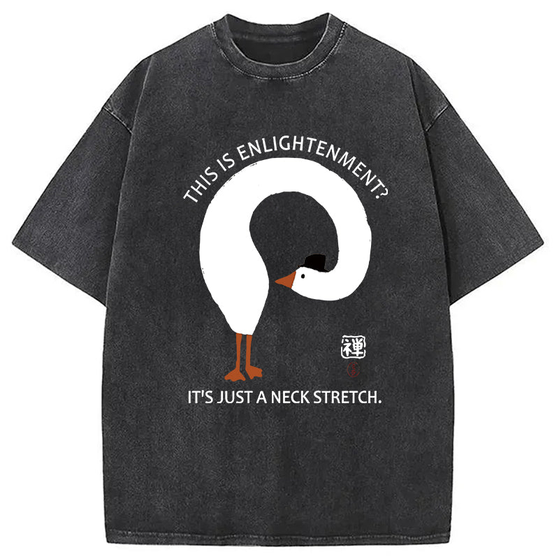Funny Neck Stretch Of Zen Washed T-Shirt