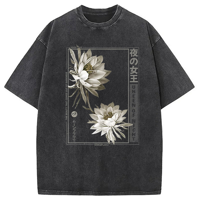 Japanese Epiphyllum Washed T-Shirt