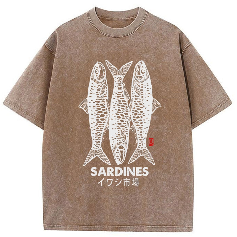 Sardines Market Washed T-Shirt
