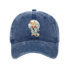 Samurai Shiba Dog Japanese Washed Cap