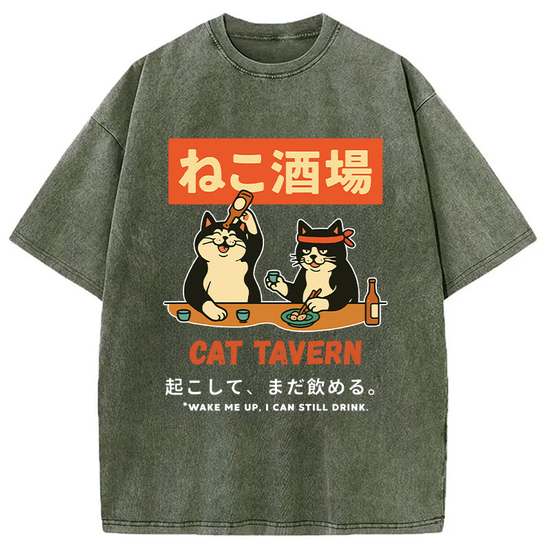 Cat Tavern Washed T-Shirt