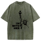 I'm With Her Washed T-Shirt
