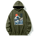 Ukiyo-e Ocean Waves Japan Washed Hoodie