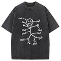Ow Ow Ow Funny Scream Washed T-Shirt