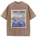 Japan Vintage Stamp Washed T-Shirt