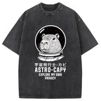 Astronaut Capybara Washed T-Shirt