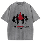 Unisex Cat Party Washed T-Shirt