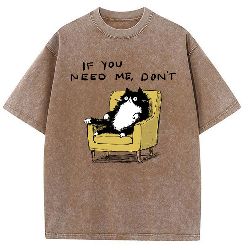 Unisex Unavailable Cat Washed T-Shirt