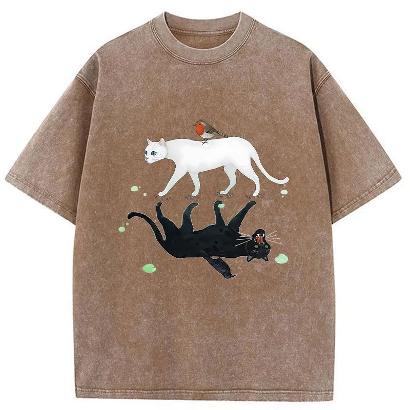 Unisex Opposite Underwater World Washed T-Shirt