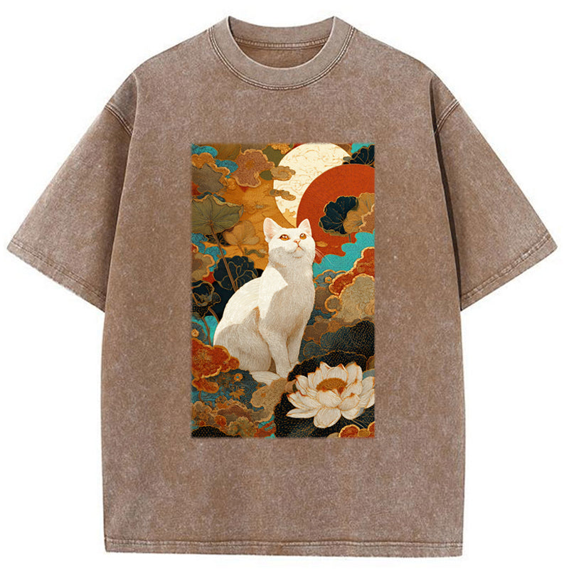 Unisex White Guardian Of The Vermilion Sun Washed T-Shirt