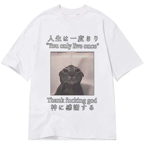 Funny Melancholy Cat Classic T-Shirt