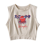 Japanese Traditional Takoyaki Sleeveless Crop Top