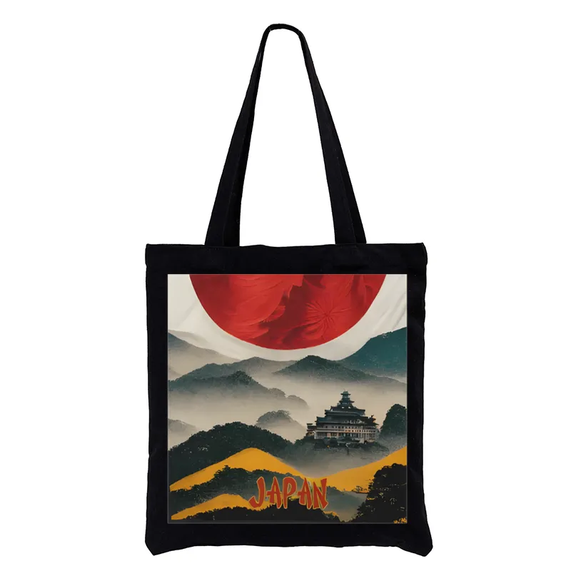 Japanese Mountain Scenery Tote Bag