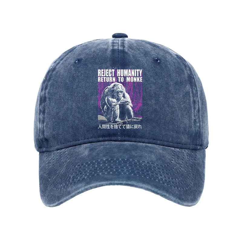 Reject Humanity Return To Monkey Washed Cap