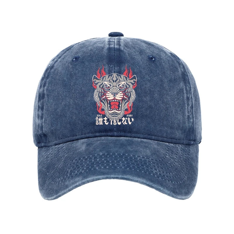 Retro Tiger Japanese Washed Cap