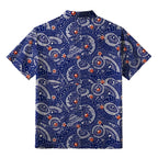 Japanese Retro Folding Fan Button-up Shirt