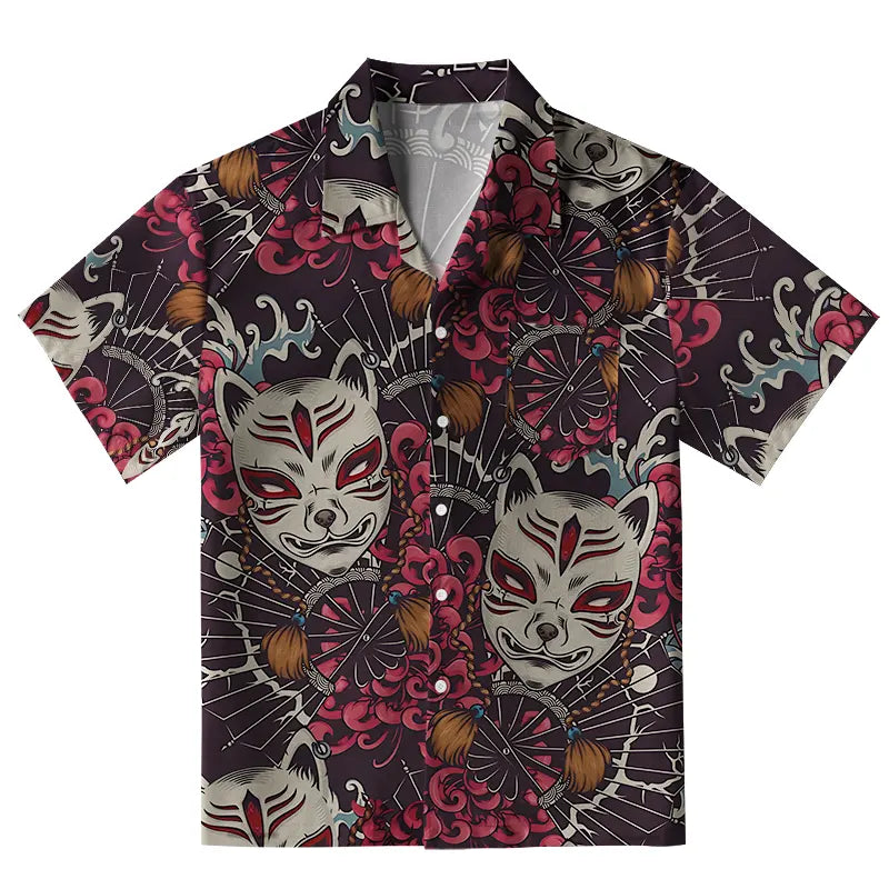Fox Mask Aloha Hawaiian Shirt