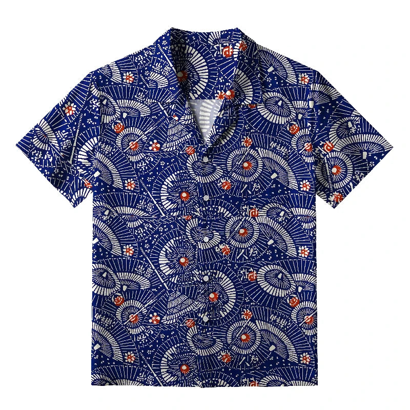 Japanese Retro Folding Fan Hawaiian Shirt